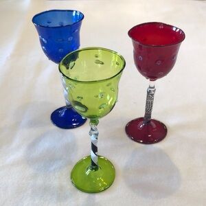Venetian Blown Glass Cordials